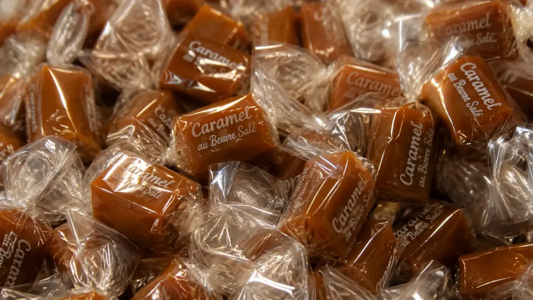 Caramels emballés