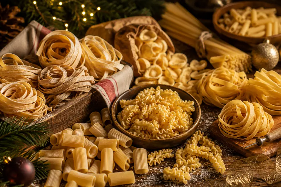 Pâtes artisanales de différentes formes